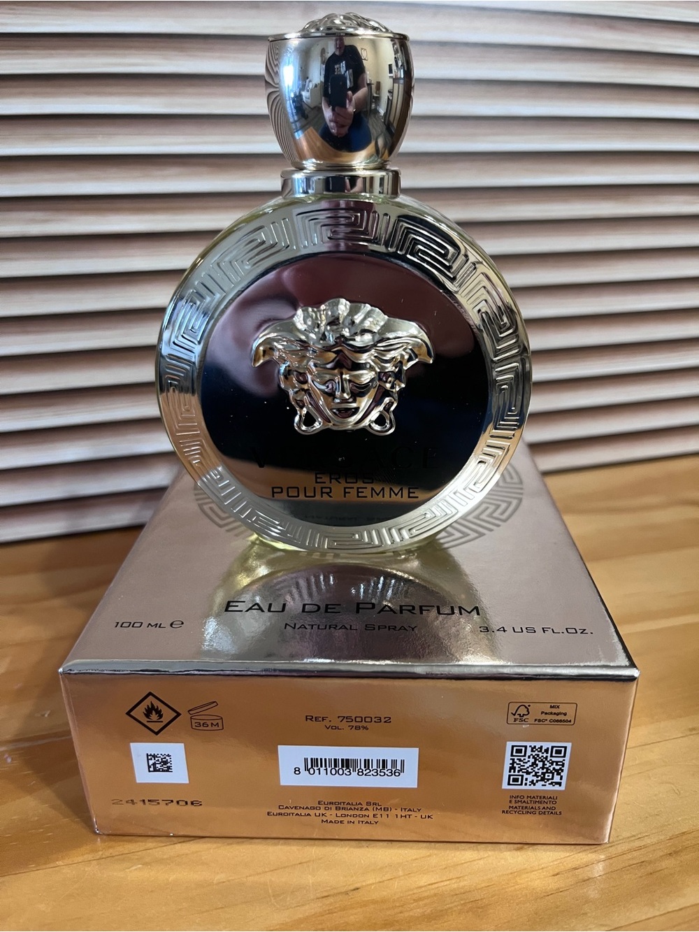 Versace Eros Pour Femme Eau de Parfum 3.4 oz 100 mL New in Box
